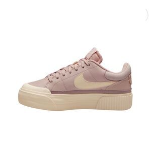 Nike Women's Ivory and Pink Sneakers